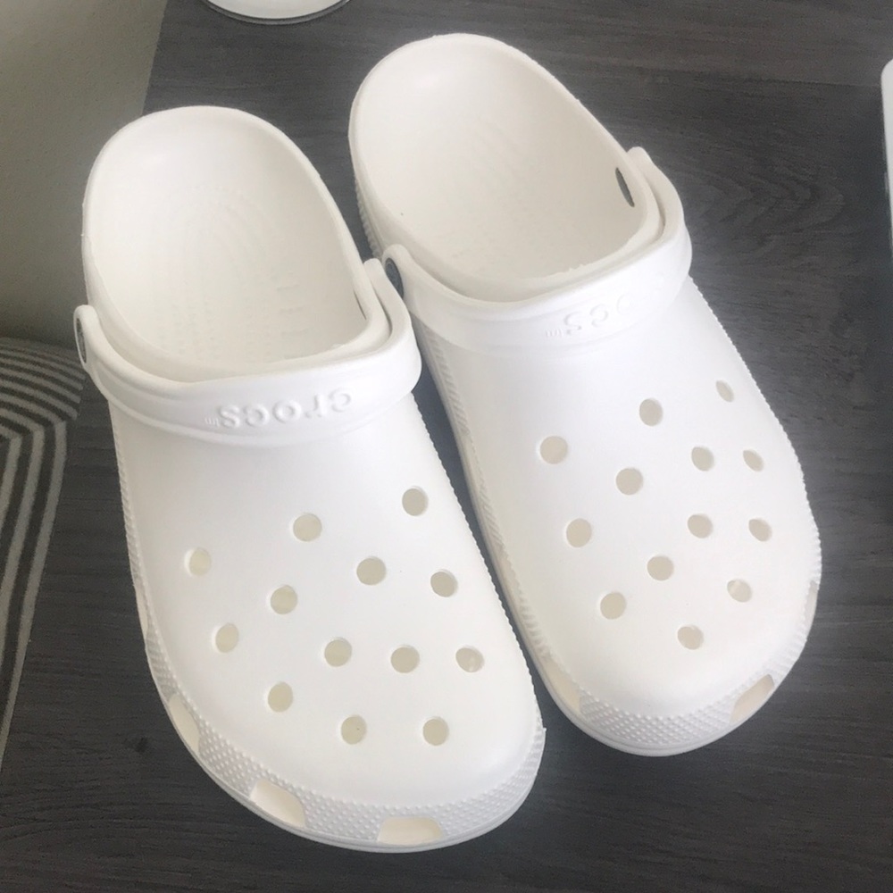 Men’s white Crocs